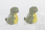 DKD Home Decor Set de 2 Saleros Dinosaurio Verde