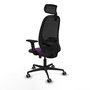 PIQUERAS Y CRESPO Silla de oficina Cilanco con Mecanismo Sincro, Morado y Negro
