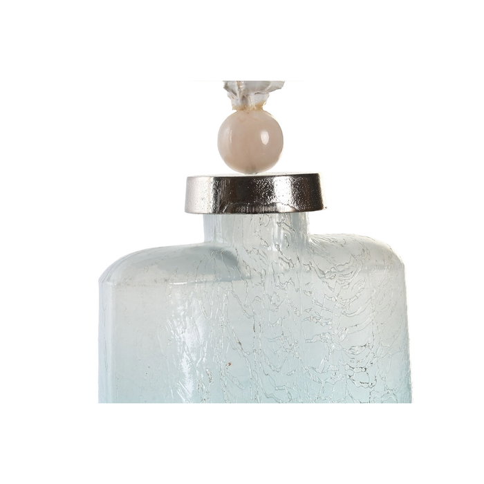 DKD Home Decor Jarrón de Cristal y Aluminio con Concha Azul DKD Home Decor Jarrón de Cristal y Aluminio con Concha Azul
