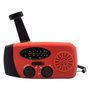 Denver SCR-2005 Radio Solar con Manivela y Linterna LED Roja/Negra