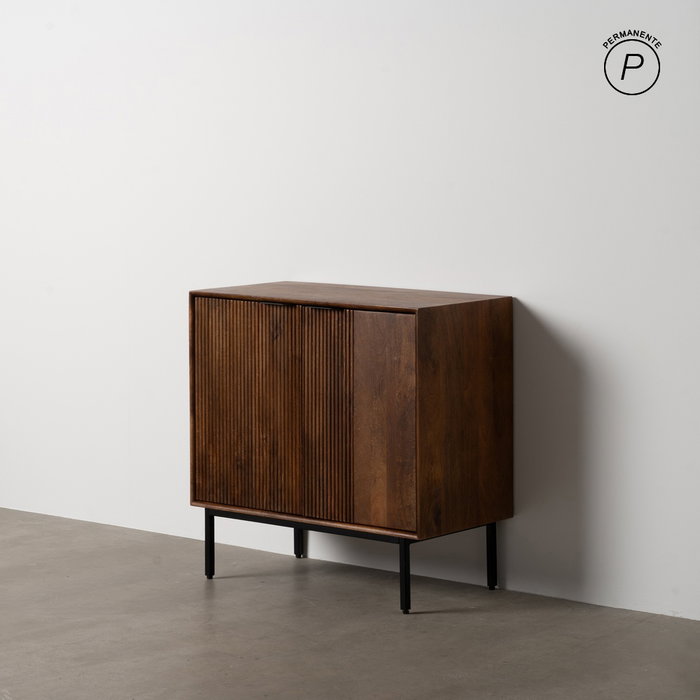 Mueble Auxiliar Madera de Mango Salón 80 X 40 X 80 cm Mueble Auxiliar Madera de Mango Salón 80 X 40 X 80 cm