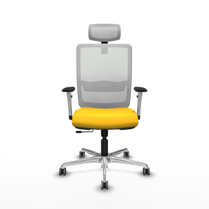 PIQUERAS Y CRESPO Silla de oficina Haches con mecanismo Sincro/Traslack Amarillo y Blanco PIQUERAS Y CRESPO Silla de oficina Haches con mecanismo Sincro/Traslack Amarillo y Blanco