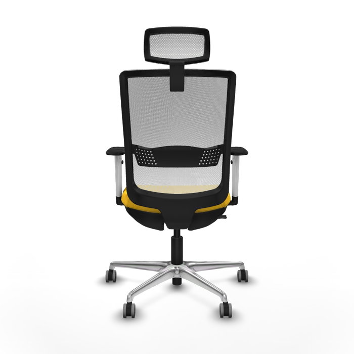 PIQUERAS Y CRESPO Silla de oficina Haches con mecanismo Sincro/Traslack Amarillo y Blanco PIQUERAS Y CRESPO Silla de oficina Haches con mecanismo Sincro/Traslack Amarillo y Blanco