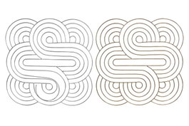 DKD Home Decor Decoración de Pared Metal Abstracto de 61x61 cm (Pack de 2)