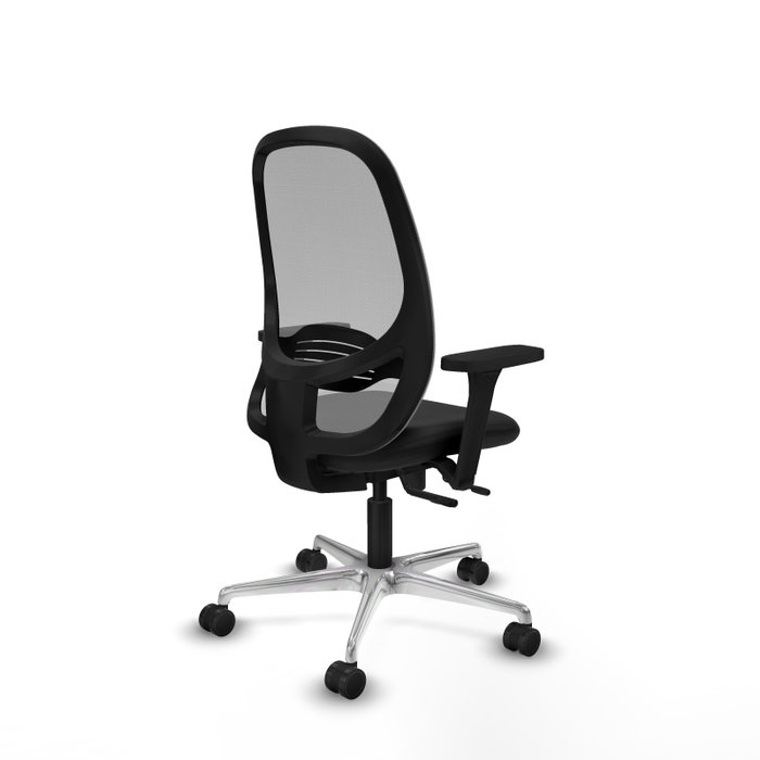 PIQUERAS Y CRESPO Silla de oficina Cilanco con mecanismo Sincro/Traslack, Negro y Gris