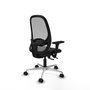 PIQUERAS Y CRESPO Silla de oficina Cilanco con mecanismo Sincro/Traslack, Negro y Gris