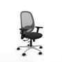 PIQUERAS Y CRESPO Silla de oficina Cilanco con mecanismo Sincro/Traslack, Negro y Gris