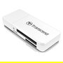 Transcend TS-RDF5W Lector de Tarjetas USB 3.2 Gen 1 Blanco para MicroSDHC, MicroSDXC, SDHC, SDXC con Conexion USB Type-A