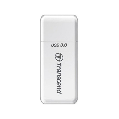 Transcend TS-RDF5W Lector de Tarjetas USB 3.2 Gen 1 Blanco para MicroSDHC, MicroSDXC, SDHC, SDXC con Conexion USB Type-A