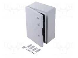 PAWBOL Carcasa de pared de policarbonato gris IP65 IK10
