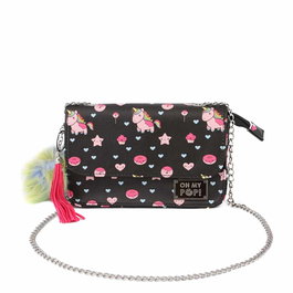 Oh My Pop Bolso Bandolera Satchel Cadena Popnicorn Negro