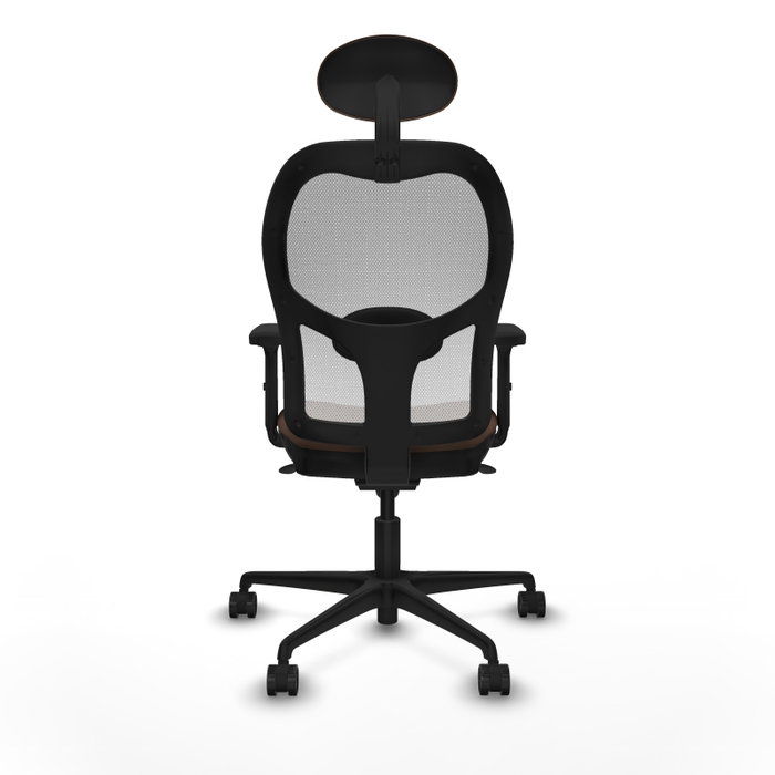PIQUERAS Y CRESPO Silla de oficina Jorquera con mecanismo sincro, marrón oscuro y blanco PIQUERAS Y CRESPO Silla de oficina Jorquera con mecanismo sincro, marrón oscuro y blanco