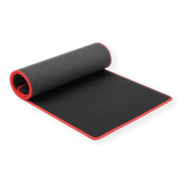 ROLINE Alfombrilla de Escritorio y Juegos para Teclado y Ratón 780 x 300 mm - Antideslizante, Tela, Negro y Rojo, 18.01.2048
