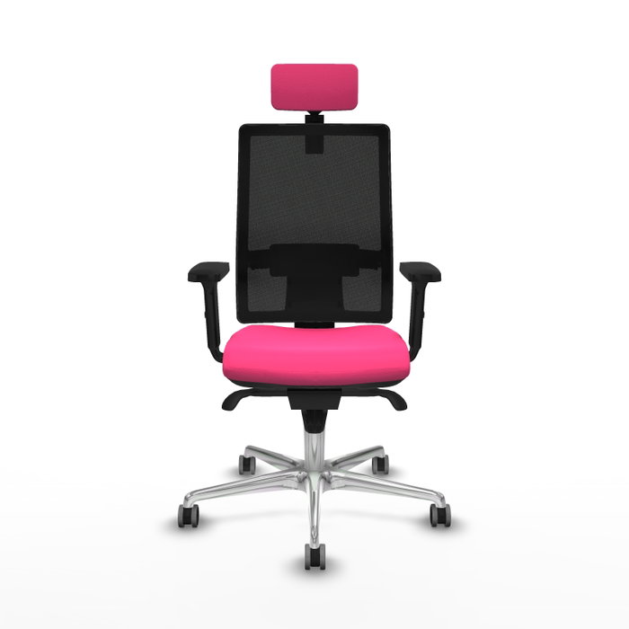 PIQUERAS Y CRESPO Silla de oficina Horna Rosa y Negro con Mecanismo Sincro PIQUERAS Y CRESPO Silla de oficina Horna Rosa y Negro con Mecanismo Sincro