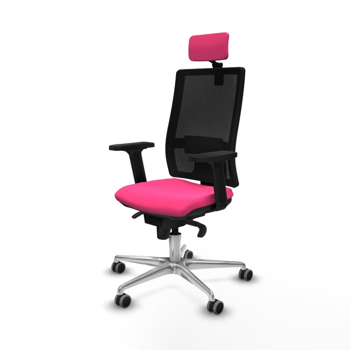 PIQUERAS Y CRESPO Silla de oficina Horna Rosa y Negro con Mecanismo Sincro PIQUERAS Y CRESPO Silla de oficina Horna Rosa y Negro con Mecanismo Sincro