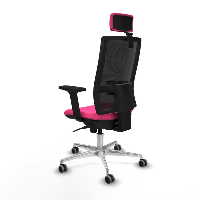 PIQUERAS Y CRESPO Silla de oficina Horna Rosa y Negro con Mecanismo Sincro PIQUERAS Y CRESPO Silla de oficina Horna Rosa y Negro con Mecanismo Sincro