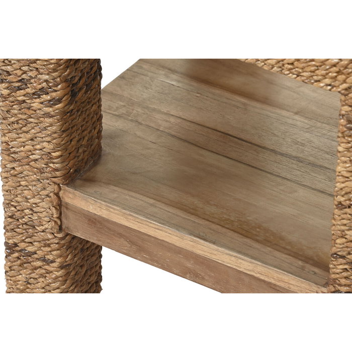 DKD Home Decor Mesita Auxiliar de Fibra de Teca Natural