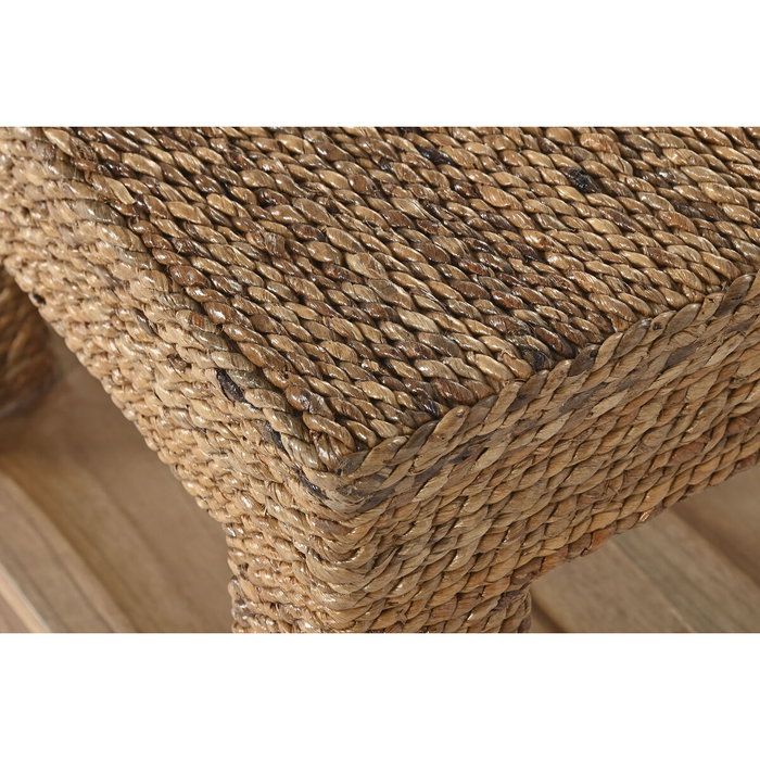 DKD Home Decor Mesita Auxiliar de Fibra de Teca Natural
