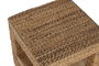 DKD Home Decor Banana 1c25 Mesita Auxiliar Natural Fibra Teca 40 x 40 x 40 cm