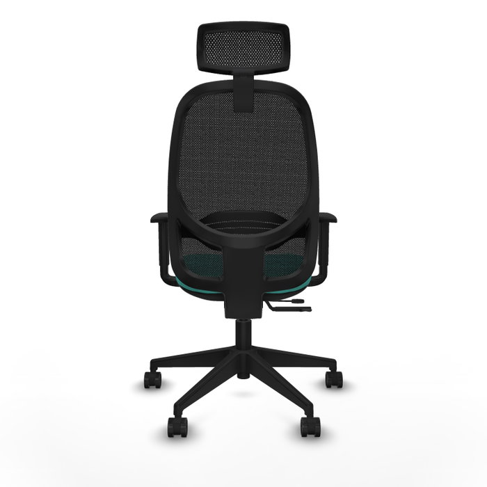 PIQUERAS Y CRESPO Silla de oficina Cilanco con mecanismo Sincro/Traslack, Turquesa y Negro