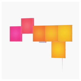 Nanoleaf N8100K02-6BS Starter Kit de 6 Bloques Cuadrados para Pared, Luz RGB, 100-240V, Mando a Distancia Incluido