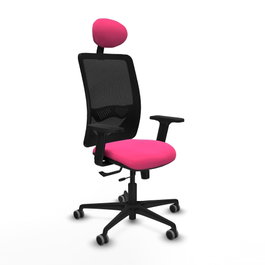 PIQUERAS Y CRESPO Silla de oficina Zulema Rosa y Negro