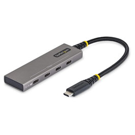 StarTech Hub USB-C de 4 Puertos 10Gbps con Power Delivery 100W Gris