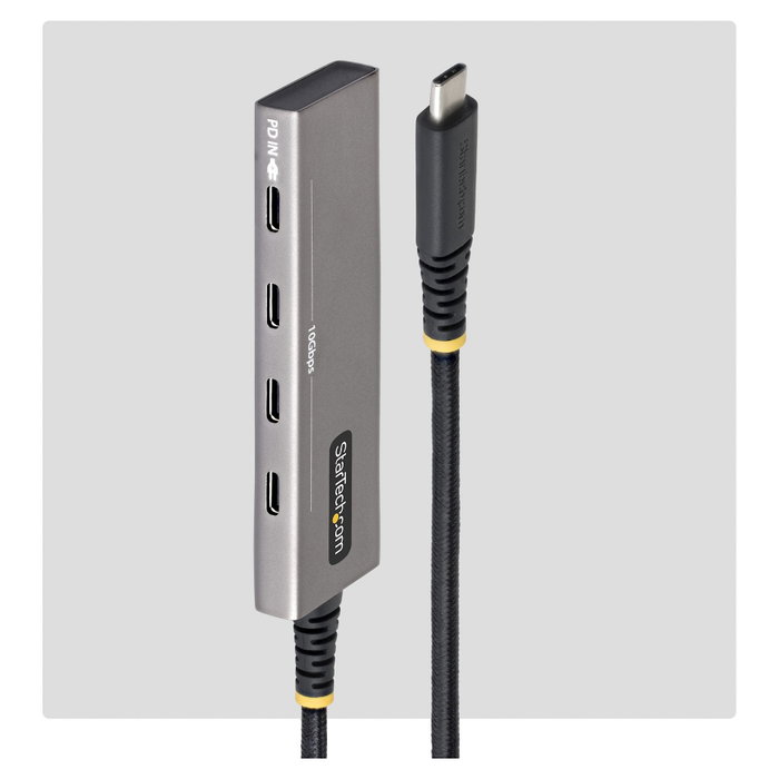 StarTech Hub USB-C de 4 Puertos 10Gbps 100W PD Gris
