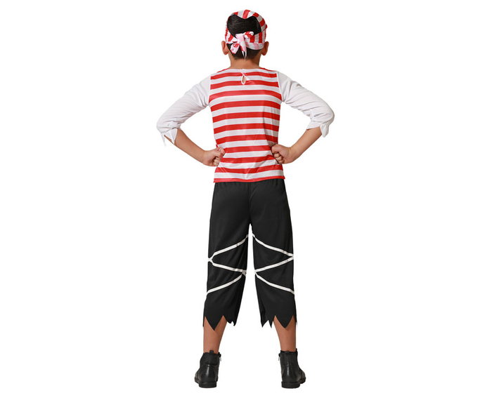 Disfraz Pirata Niño Infantil Rayas Rojo Disfraz Pirata Niño Infantil Rayas Rojo