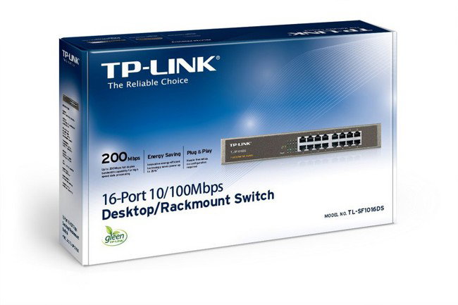 TP-Link TL-SF1016DS Switch de 16 puertos Fast Ethernet 10/100 Mbps