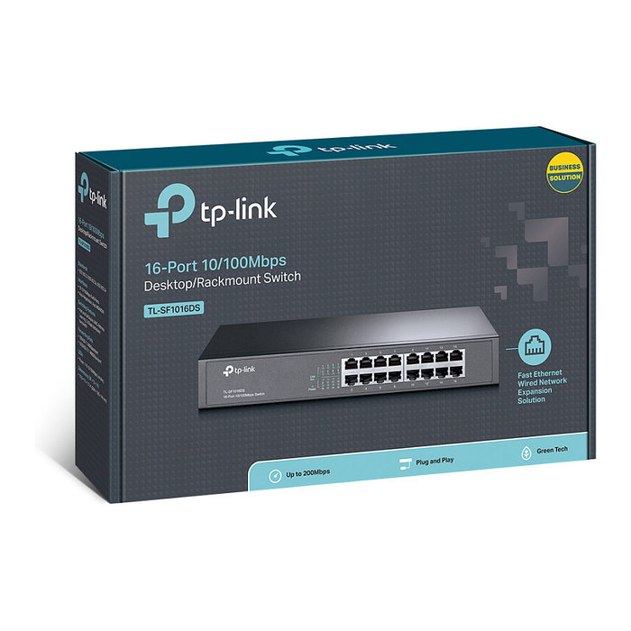 TP-Link TL-SF1016DS Switch de 16 puertos Fast Ethernet 10/100 Mbps