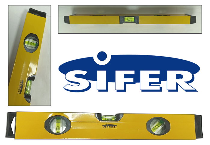 SIFER Nivel de Perfil de Aluminio Amarillo 800 mm JYC-2401 SIFER Nivel de Perfil de Aluminio Amarillo 800 mm JYC-2401