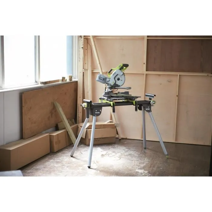 Ryobi RLS02 Banco de Trabajo Extensible con Carga Máx. de 180 kg, Altura 850 mm, Extensiones 2160 mm, Soporte de Sierra Ajustable, Compatible con Sierras de Ingletes Ryobi RLS02 Banco de Trabajo Extensible con Carga Máx. de 180 kg, Altura 850 mm, Extensiones 2160 mm, Soporte de Sierra Ajustable, Compatible con Sierras de Ingletes