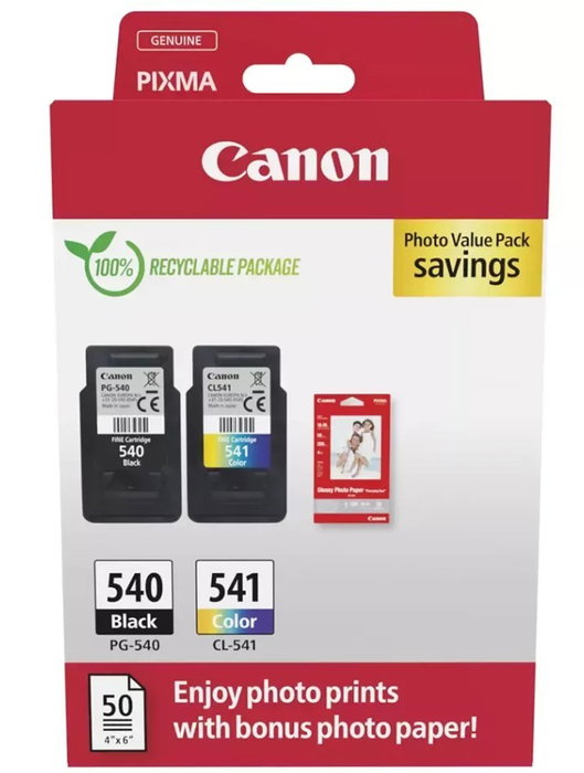 Canon PG-540/CL-541 Photo Value Pack con Papel Fotográfico Canon PG-540/CL-541 Photo Value Pack con Papel Fotográfico