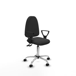 PIQUERAS Y CRESPO Silla de oficina Aýna Gris oscuro con base cromada