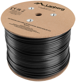 Lanberg Cable de red Cat6a S/FTP LCS6-21CU-0305-BK Negro 305 m