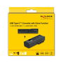 DeLOCK Adaptador USB Tipo C para 1 x SSD M.2 NVMe + 1 x SATA SSD/HDD con Función de Clonación, USB 3.2 Gen 2, Negro