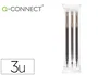 Q-connect Recambio Bolígrafo Retractil Borrable Negro KF11057 Caja 3 Unidades