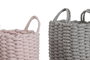 DKD Home Decor Set de 2 Cestas de Cuerda Surtidas 30x30x43 cm