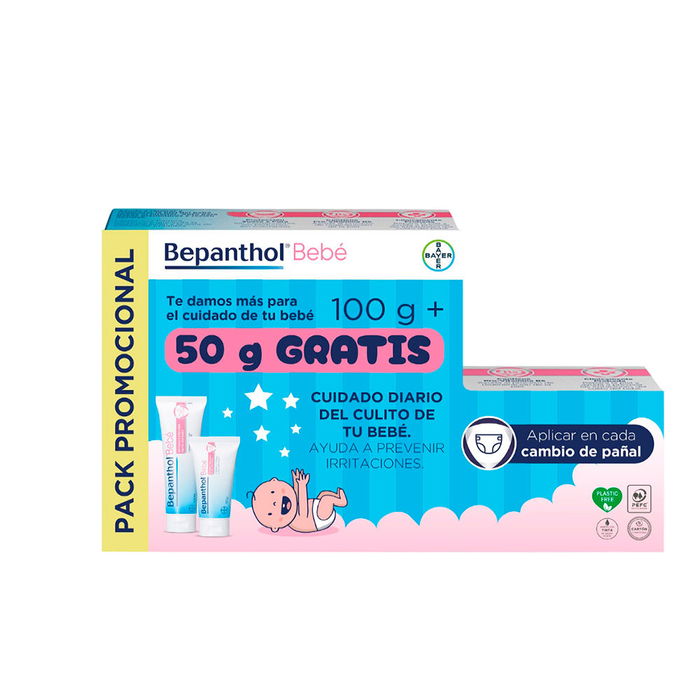 Bepanthol Pomada Protectora Culo Bebé 100 gr + 50 gr 2 u