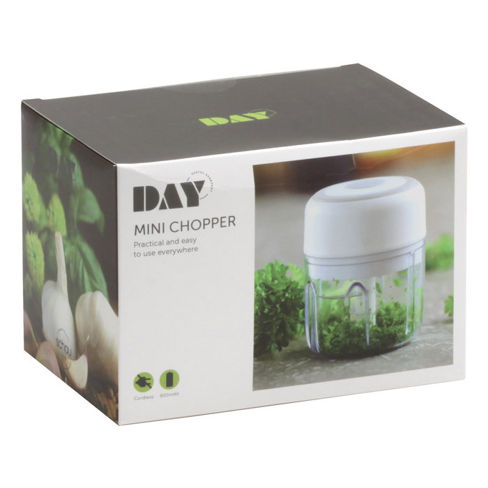 Day Mini Picadora 30W con 3 Velocidades y Recipiente de 250ml
