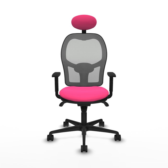 PIQUERAS Y CRESPO Silla de oficina Jorquera Rosa y Gris