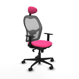 PIQUERAS Y CRESPO Silla de oficina Jorquera Rosa y Gris