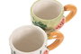 DKD Home Decor Tazas de Gres Sandía Relieve 400ml Pack de 4
