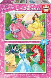 Educa Puzzle de Princesas Disney, 2 Puzzles de 20 Piezas Cada Uno, para Niños de 3 a 5 Años