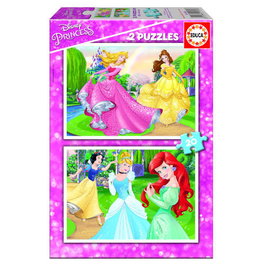 Educa Puzzle de Princesas Disney, 2 Puzzles de 20 Piezas Cada Uno, para Niños de 3 a 5 Años