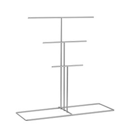 Aberto Design TK-006-A Organizador de Joyero de Metal Color Cromo, Joyero con Compartimentos para Joyas, Pulseras, Anillos y Pendientes, Medidas 40x41x15 cm