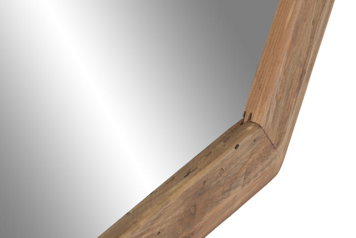 DKD Home Decor Espejo de Madera Reciclada y Cristal Natural 74x74 cm