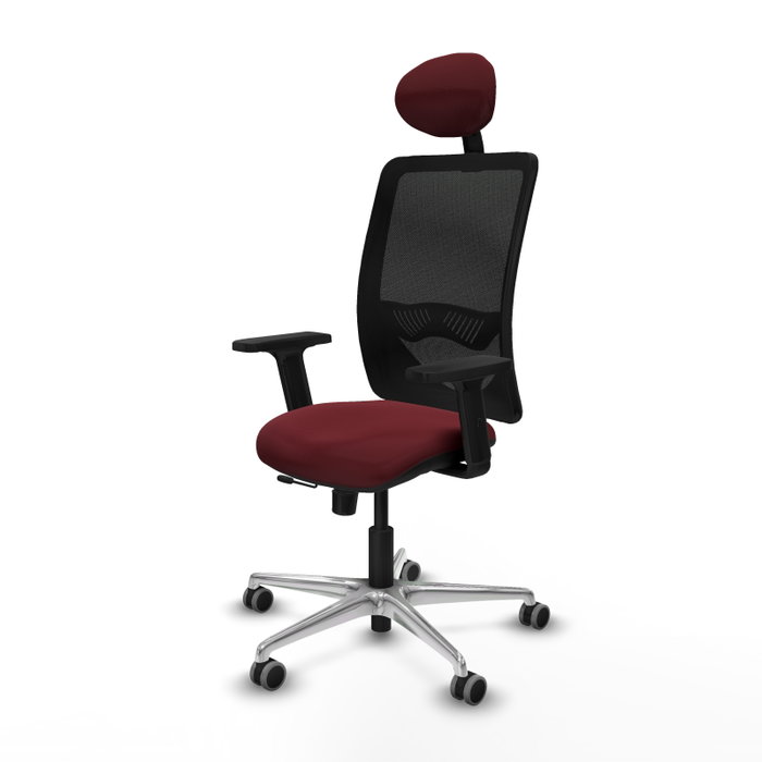 PIQUERAS Y CRESPO Silla de oficina Zulema con mecanismo Sincro/Traslack, Granate y Negro PIQUERAS Y CRESPO Silla de oficina Zulema con mecanismo Sincro/Traslack, Granate y Negro
