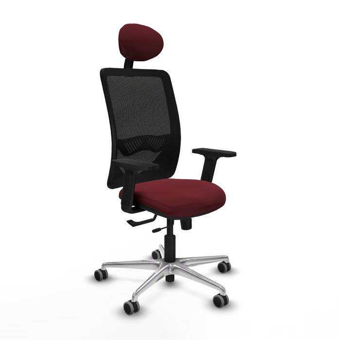 PIQUERAS Y CRESPO Silla de oficina Zulema con mecanismo Sincro/Traslack, Granate y Negro PIQUERAS Y CRESPO Silla de oficina Zulema con mecanismo Sincro/Traslack, Granate y Negro